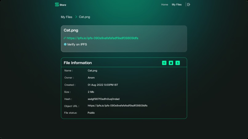 Storz - Advance Web3 file sharing and storing application – screenshot 2