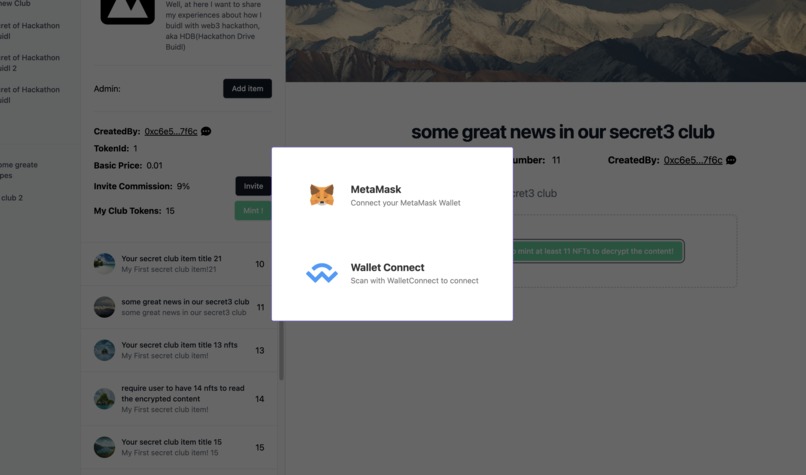 Web3 Secret Club on IPFS – screenshot 9