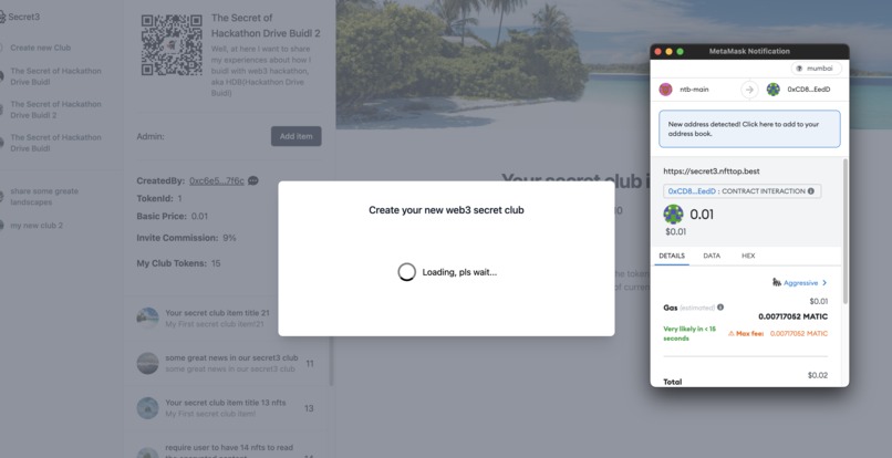 Web3 Secret Club on IPFS – screenshot 13