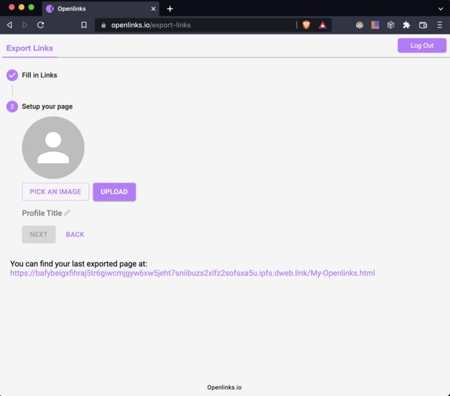 Openlinks – screenshot 2