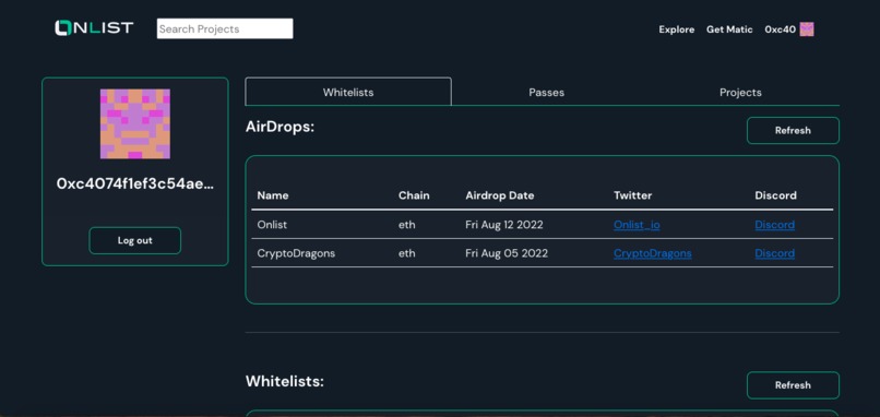 Onlist – screenshot 2