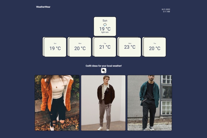 WeatherWear – screenshot 1