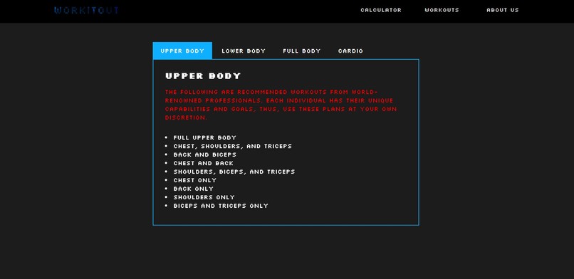 WorkItOut – screenshot 2