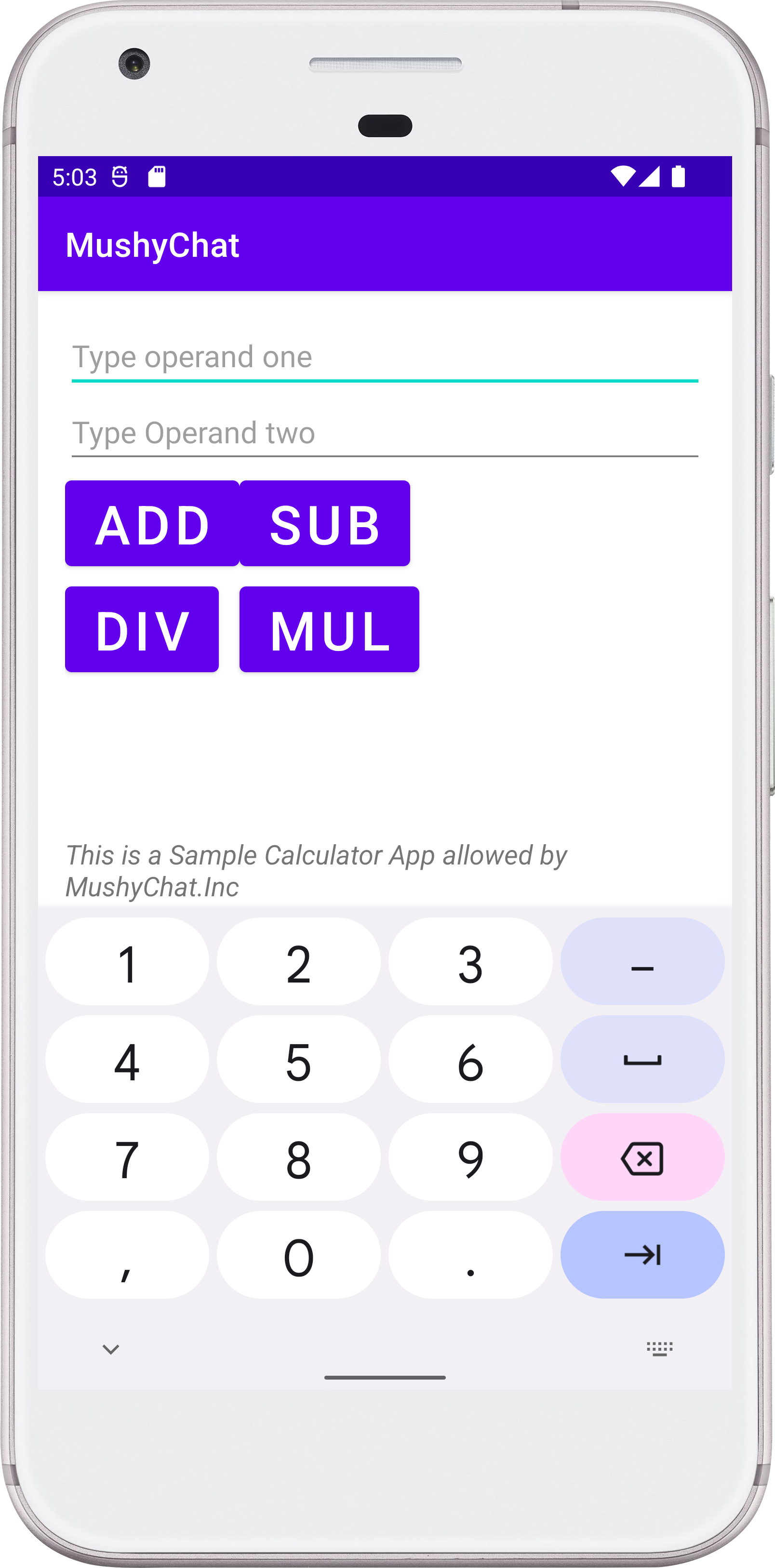 MushyChat - A sneak Chat application hidden in a calculator | Devpost
