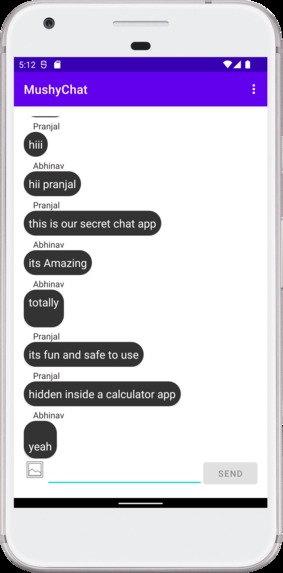 MushyChat - A sneak Chat application hidden in a calculator – screenshot 4