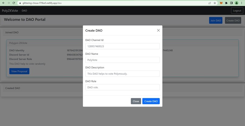 Polygon ZKVote – screenshot 2