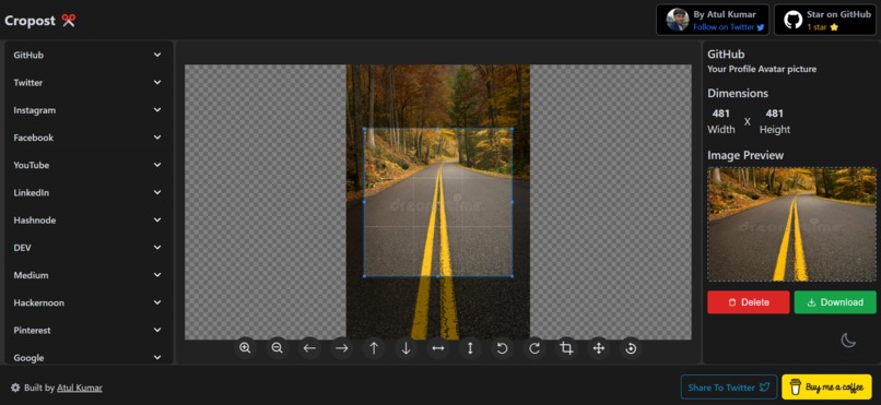 Cropost – screenshot 1
