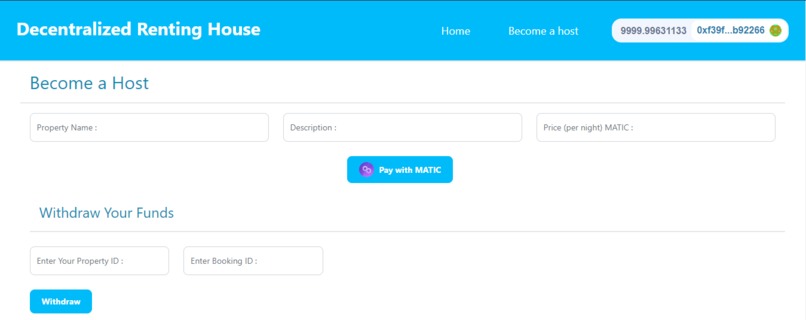 Decentralized Renting House – screenshot 3