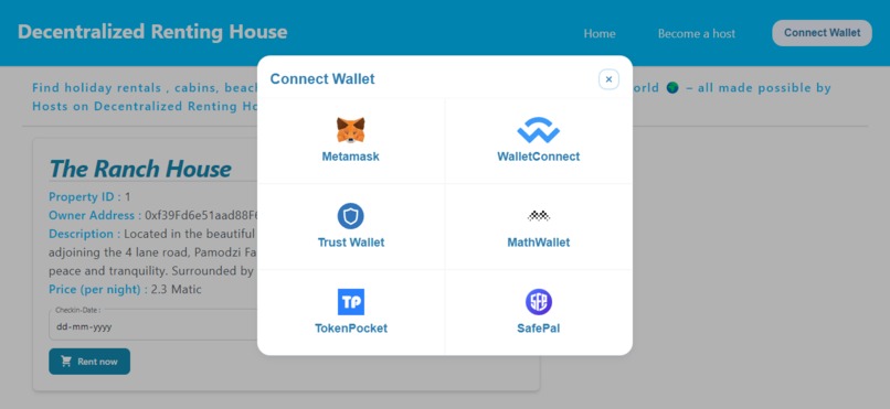 Decentralized Renting House – screenshot 1