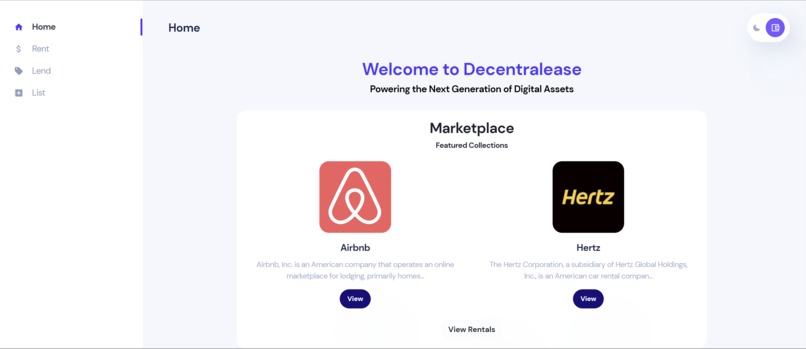 Decentralease – screenshot 2