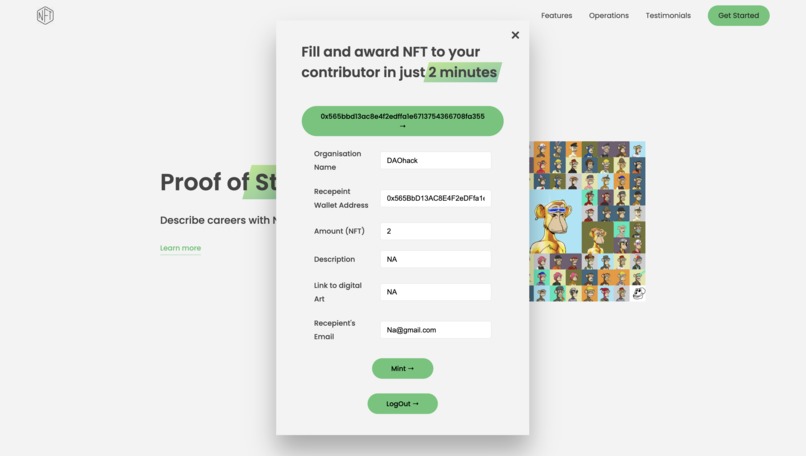 Proof of story protocol – screenshot 3