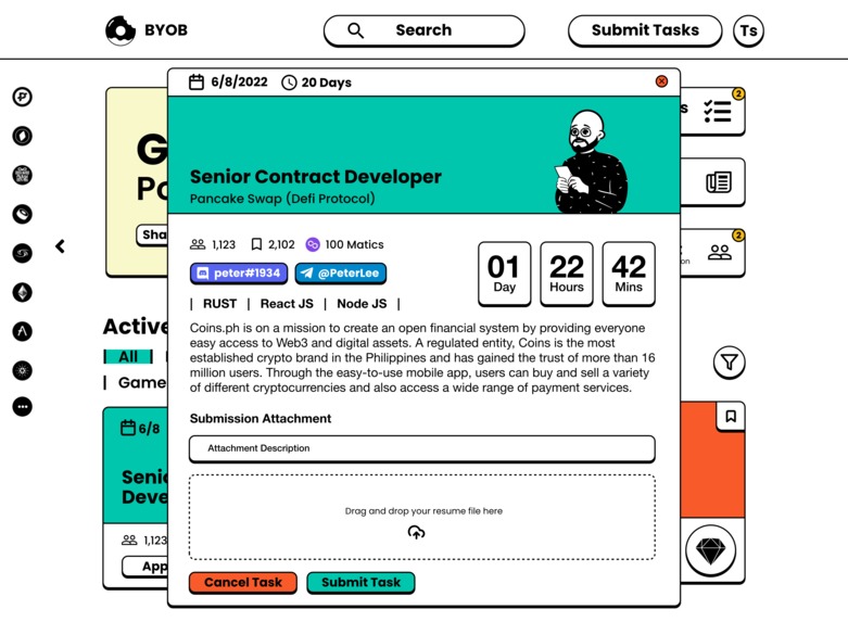 BYOB - A web 3 gig marketplace – screenshot 3