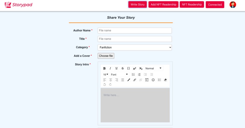Storypad – screenshot 2