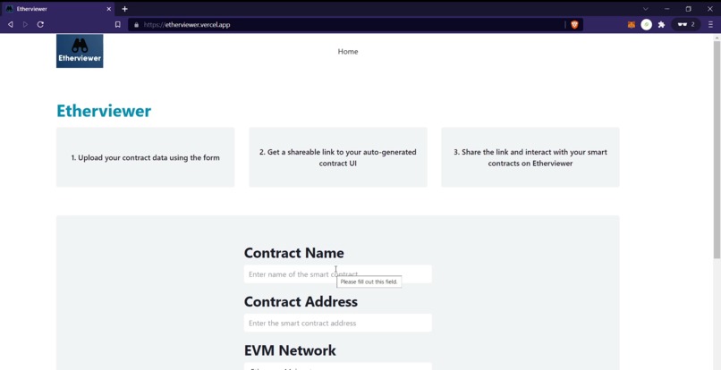 Etherviewer – screenshot 1