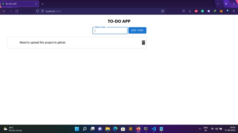TO-DO APP – screenshot 1