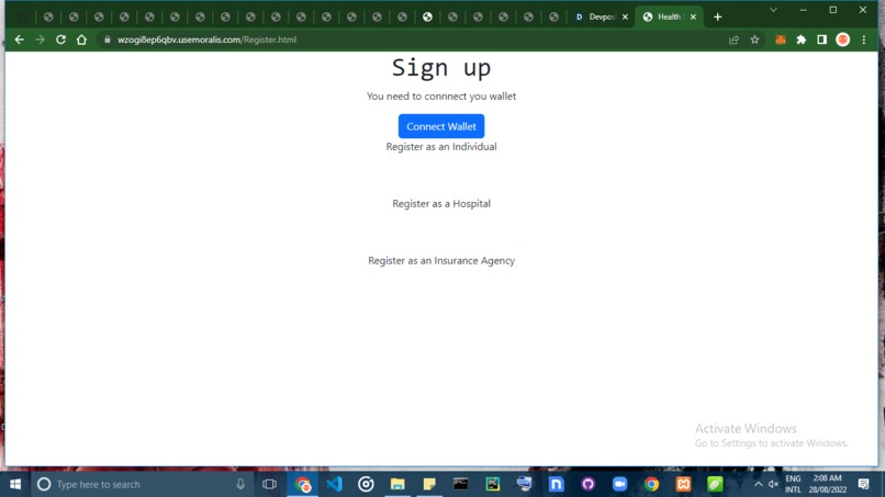 Decentralized health record system. – screenshot 1