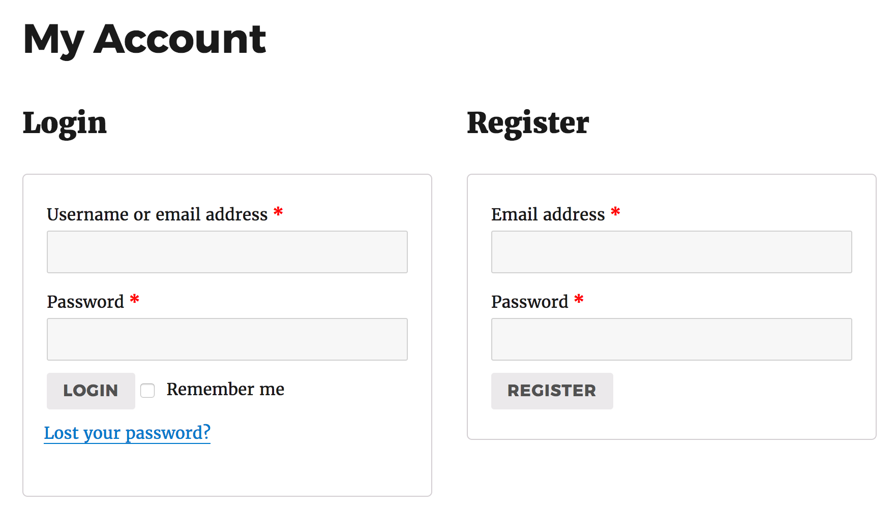 Register and login wizard Devpost
