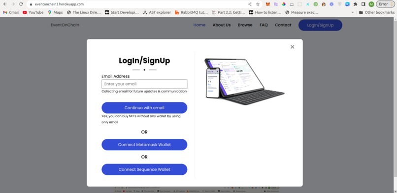 EventOnChain – screenshot 2