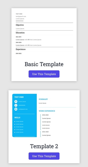 Freesume – screenshot 2