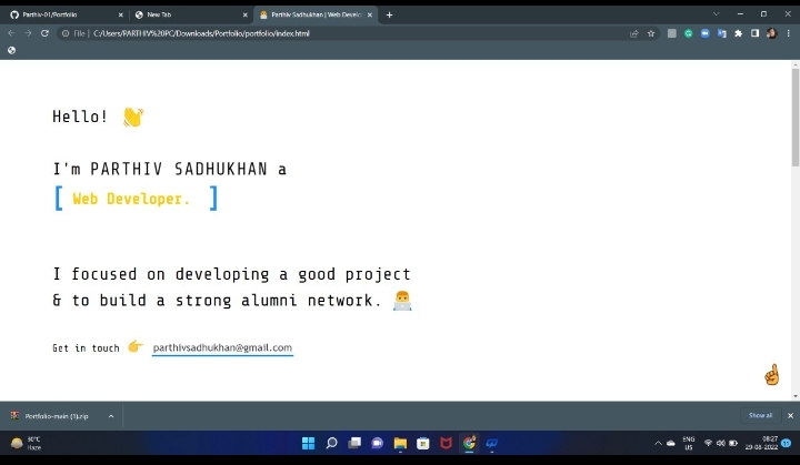 Portfolio Website – screenshot 1