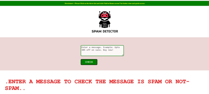 Email/SMS Spam Verifyer – screenshot 1
