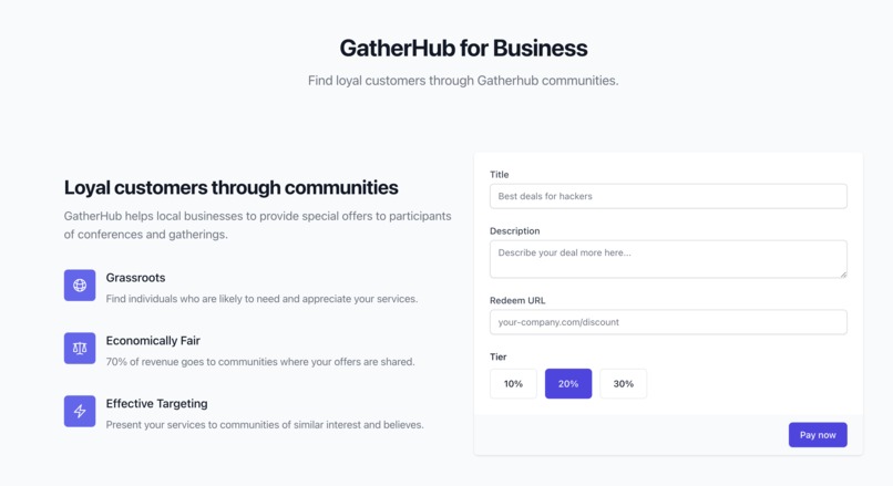 GatherHub – screenshot 2