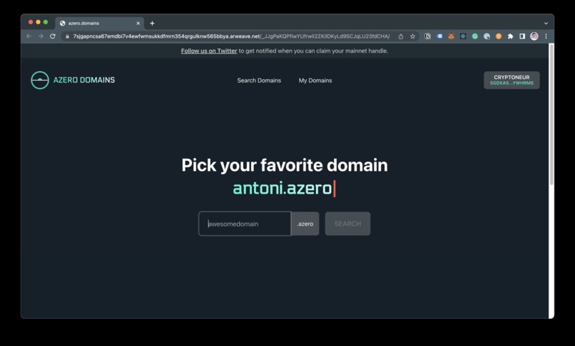 Azero Domains – screenshot 2