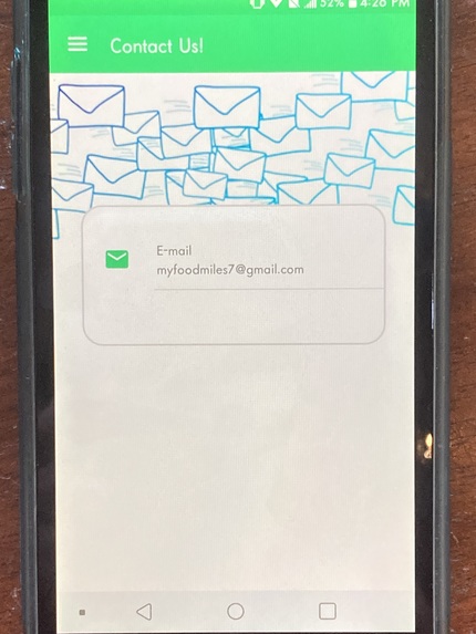 MyFoodMiles App – screenshot 6