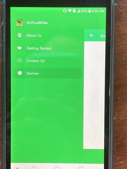 MyFoodMiles App – screenshot 8