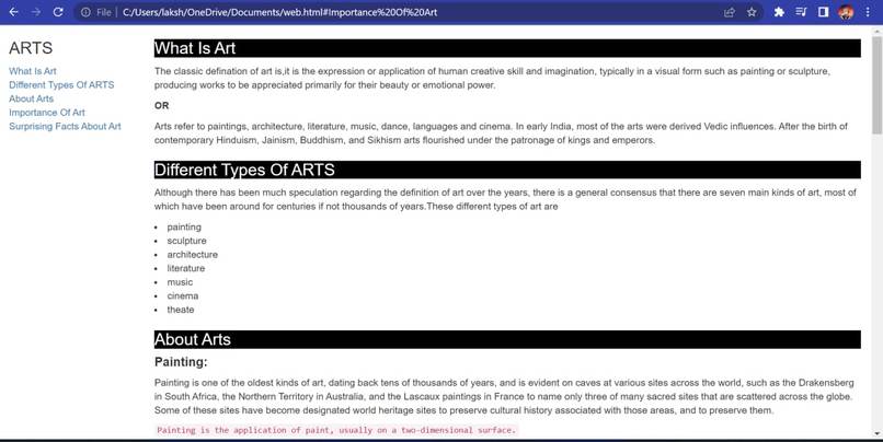 ARTS – screenshot 1
