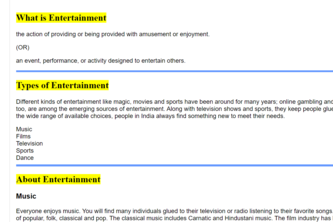 Entertainment