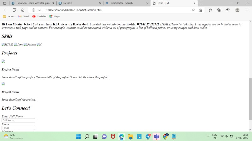 MY PROFILE – screenshot 1