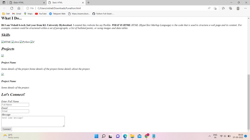 Project point – screenshot 2