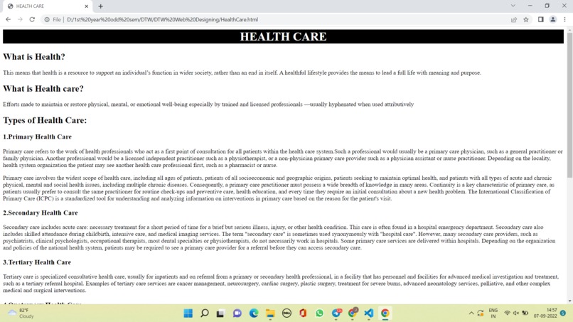 Health care – screenshot 1