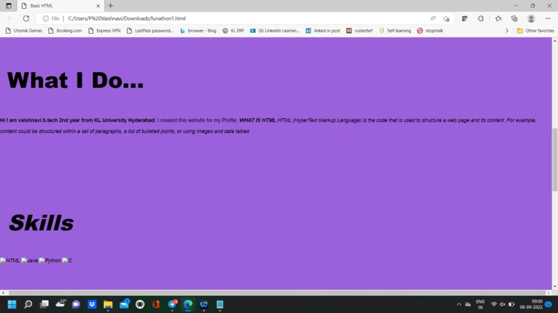MY PROFILE – screenshot 2