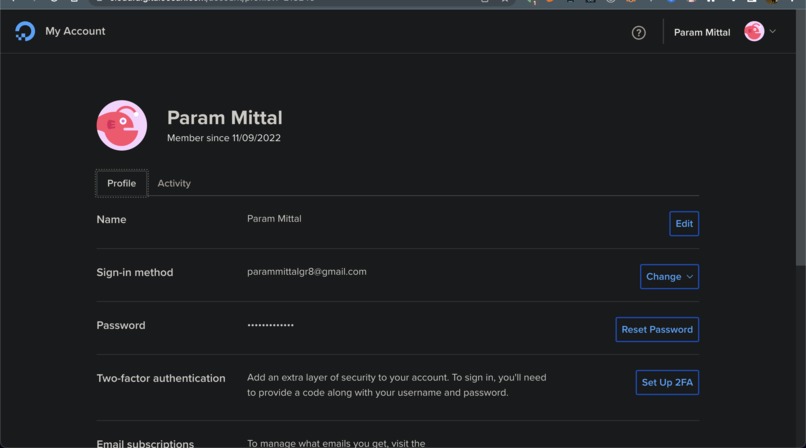 Digital Ocean Signup – screenshot 1