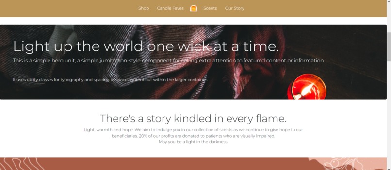 Candle Shop Website – screenshot 2
