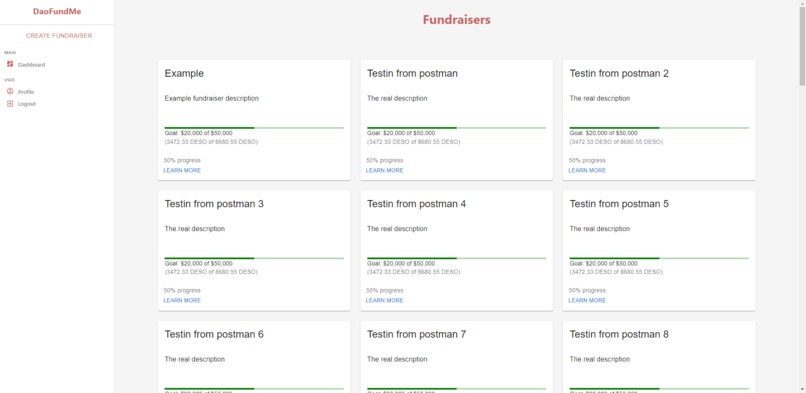 DaoFundMe – screenshot 4