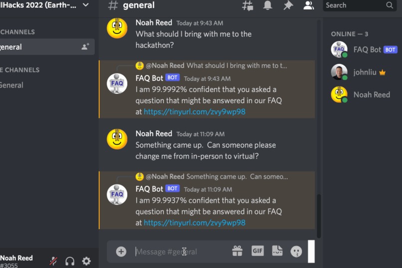 Discord FAQ AI Bot – screenshot 1