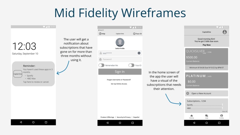 Capital One’s Streaming Subscription Management Challenge – screenshot 3