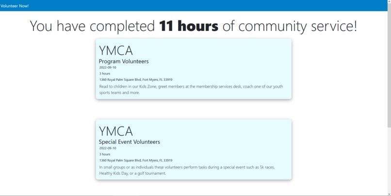 VolunteerNow – screenshot 1