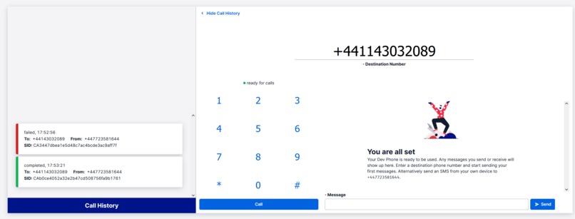 Getting started with Twilio at Global Hack Week – screenshot 2