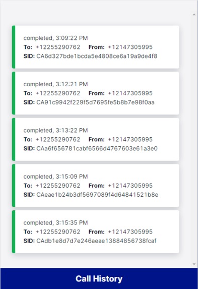 Twilio Day 2 – screenshot 1