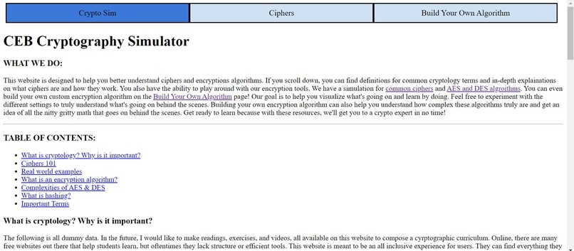 CEB Cryptographic Simulator – screenshot 3