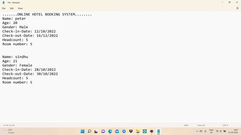  Online Hotel Reservation System – screenshot 1