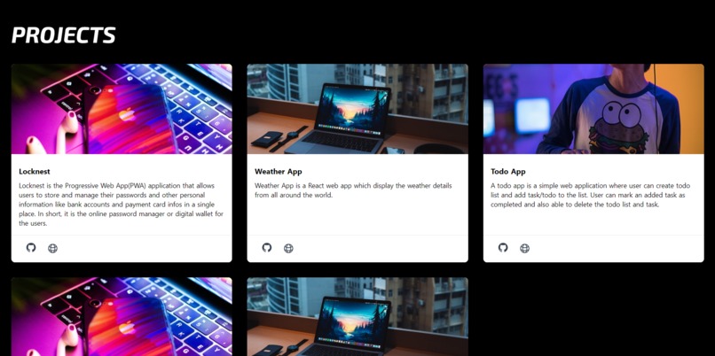 Portfolio – screenshot 1