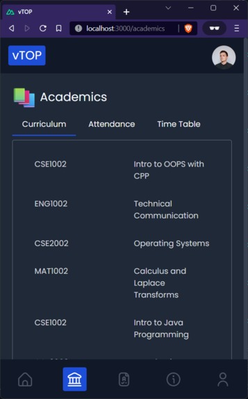 VIT Bhopal University Portal – screenshot 6