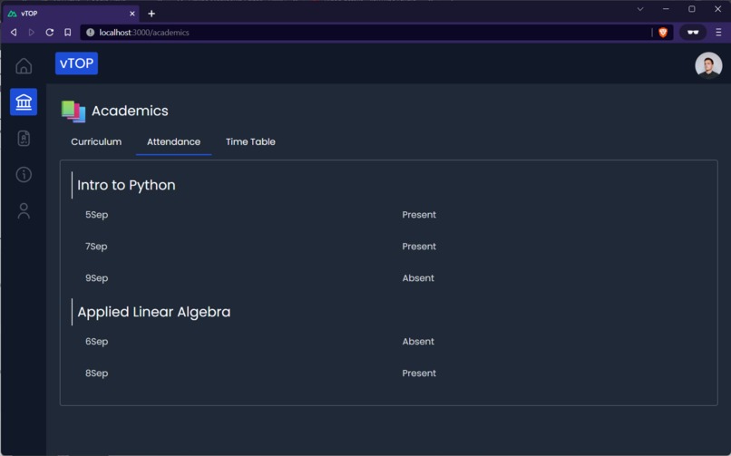 VIT Bhopal University Portal – screenshot 7