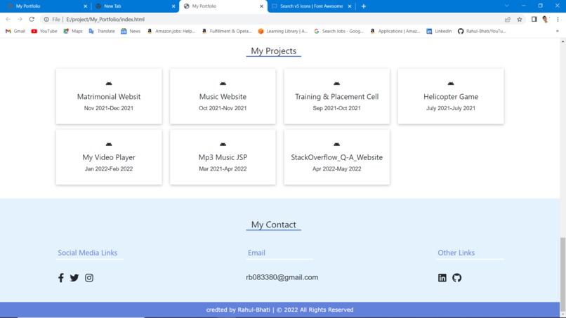 Portfolio Site – screenshot 1