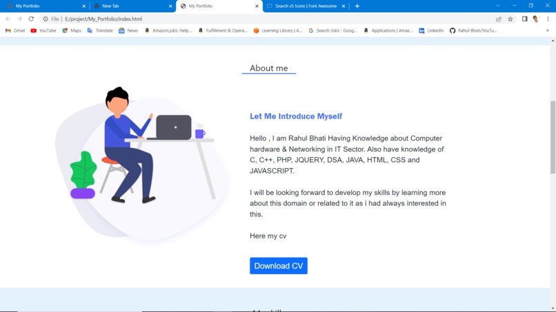 Portfolio Site – screenshot 2